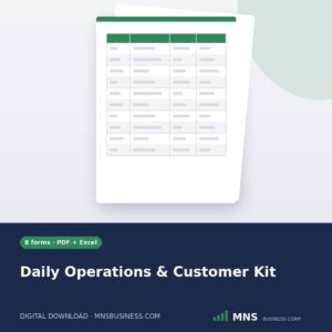 Daily Operations & Customer Kit