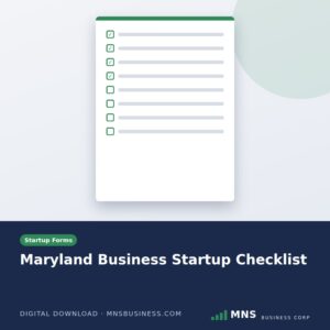 MNS digital download cover: maryland business startup checklist