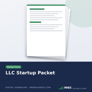 MNS digital download cover: llc startup packet