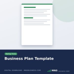 MNS digital download cover: business plan template