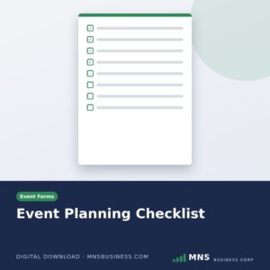 MNS digital download cover: event planning checklist