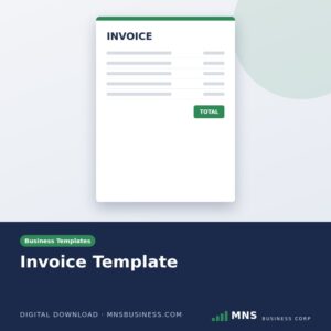 MNS digital download cover: invoice template