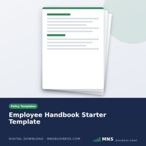 MNS digital download cover: employee handbook starter template
