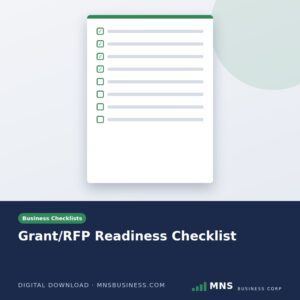 MNS digital download cover: grant rfp readiness checklist